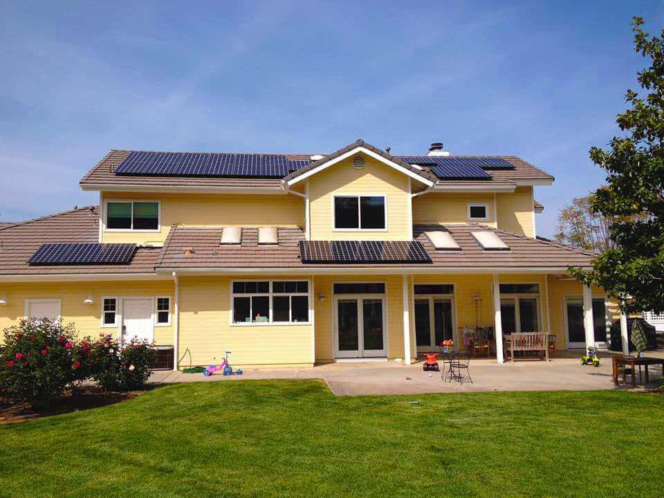 California Solar Panel Yellow Home